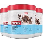 SlimFast Meal Replacement Powder, Original Rich Chocolate Royale, Weight Loss Shake Mix, 10g of Protein, 14 Servings (Pack of 3) (Packaging May Vary)