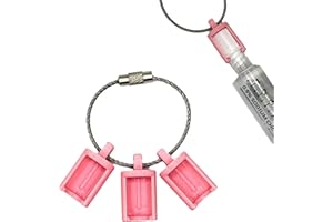 Morelan Brands FlushCap Buddy 3-Pack Cap Holder for Syringe Medical Caps – Compact Clip with Keyring & Cable Attachment (Bubble Gum Pink)