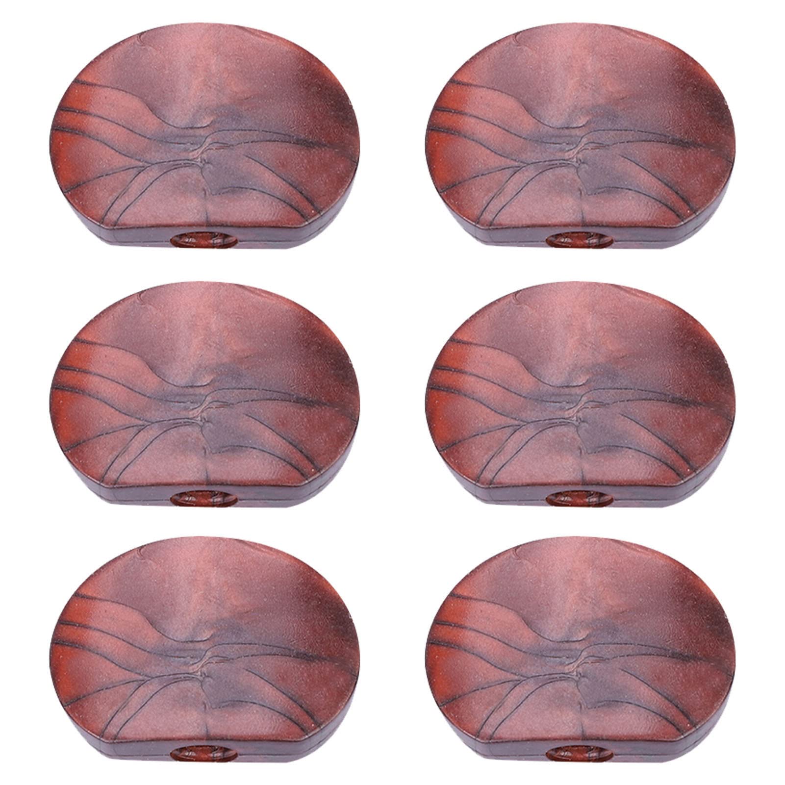 Yctze Acoustic Guitar Tuning Pegs - 6 PCS/Set, Pearl & Ivory Classics with Acrylic Buttons - Machine Heads Key for All Guitars (Oval brown agate)