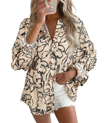 Amazon.com: Astylish Women Boho Dressy Oversized Lantern Sleeve