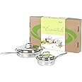360 Stainless Steel Cookware Set, Handcrafted in the USA, Induction Cookware, Waterless Cookware, Oven Safe, Surgical Grade S
