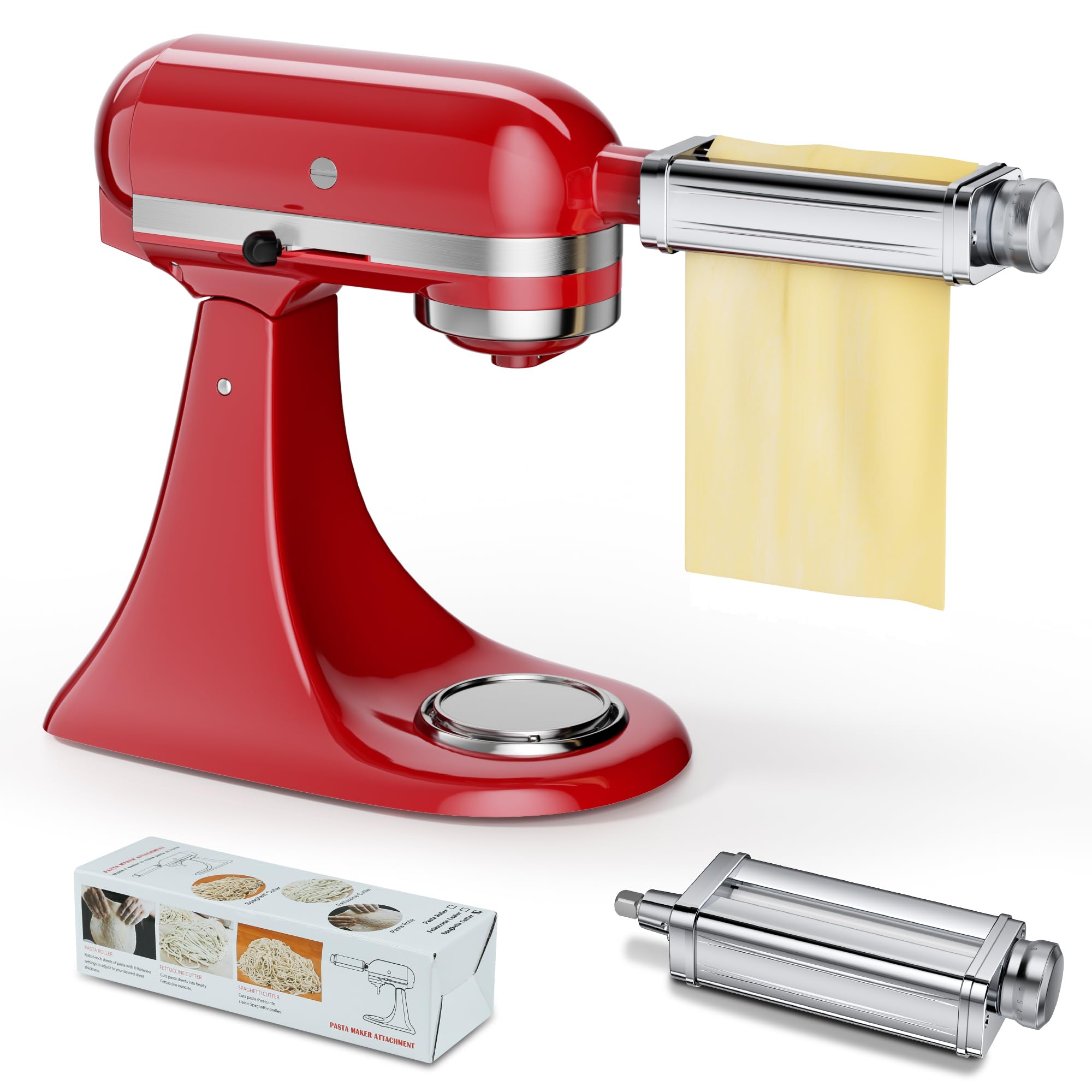 Photo 1 of Pasta Maker Attachment for all KitchenAid Stand Mixer, including Pasta Sheet Roller