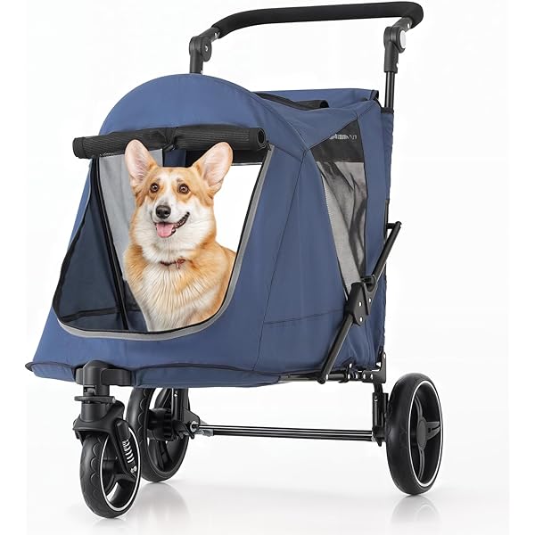 Pet Stroller Foldable Wagon AESRAOU Large Dog Travel Stroller With