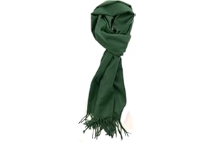 Plum Feathers Winter Scarf Shawl with Cashmere Feel - Rich Solid Colors Winter Scarves and Wraps 72" x 12"