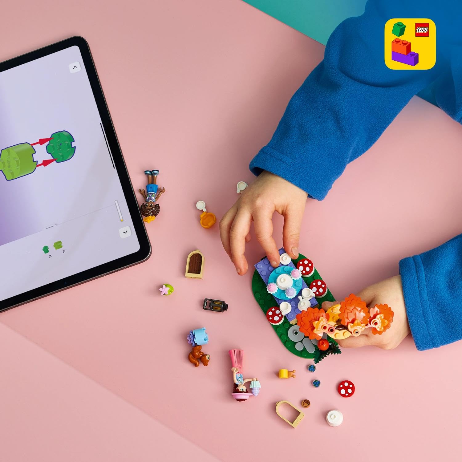 LEGO Friends Teeparty im Wald - Spielset mit 2 Minifiguren, 2 Tierfiguren & Spielzeug Lebensmittel Zubehör - Kinderzimmer Deko - Geschenkidee für Mädchen ab 6 Jahren - 42690 2