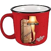 Spoontiques A Christmas Story Ceramic Camper Mug, 14oz - Microwave & Dishwasher Safe, for Cold & Hot Beverages - Leg Lamp