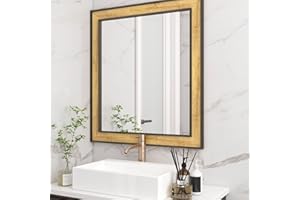 YENHOME Bathroom Mirror Frame Border Wood Peel and Stick Wallpaper Border Mirror Border Peel and Stick Trim 3"X236" Wood Grain Tape for Mirrors Floor Door Desk Wood Bulletin Board Borders Roll