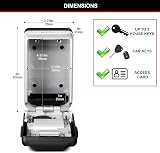 Master Lock Light Up Dial Key Safe Medium Wall Mount Grey Zinc Outdoor Home view 6