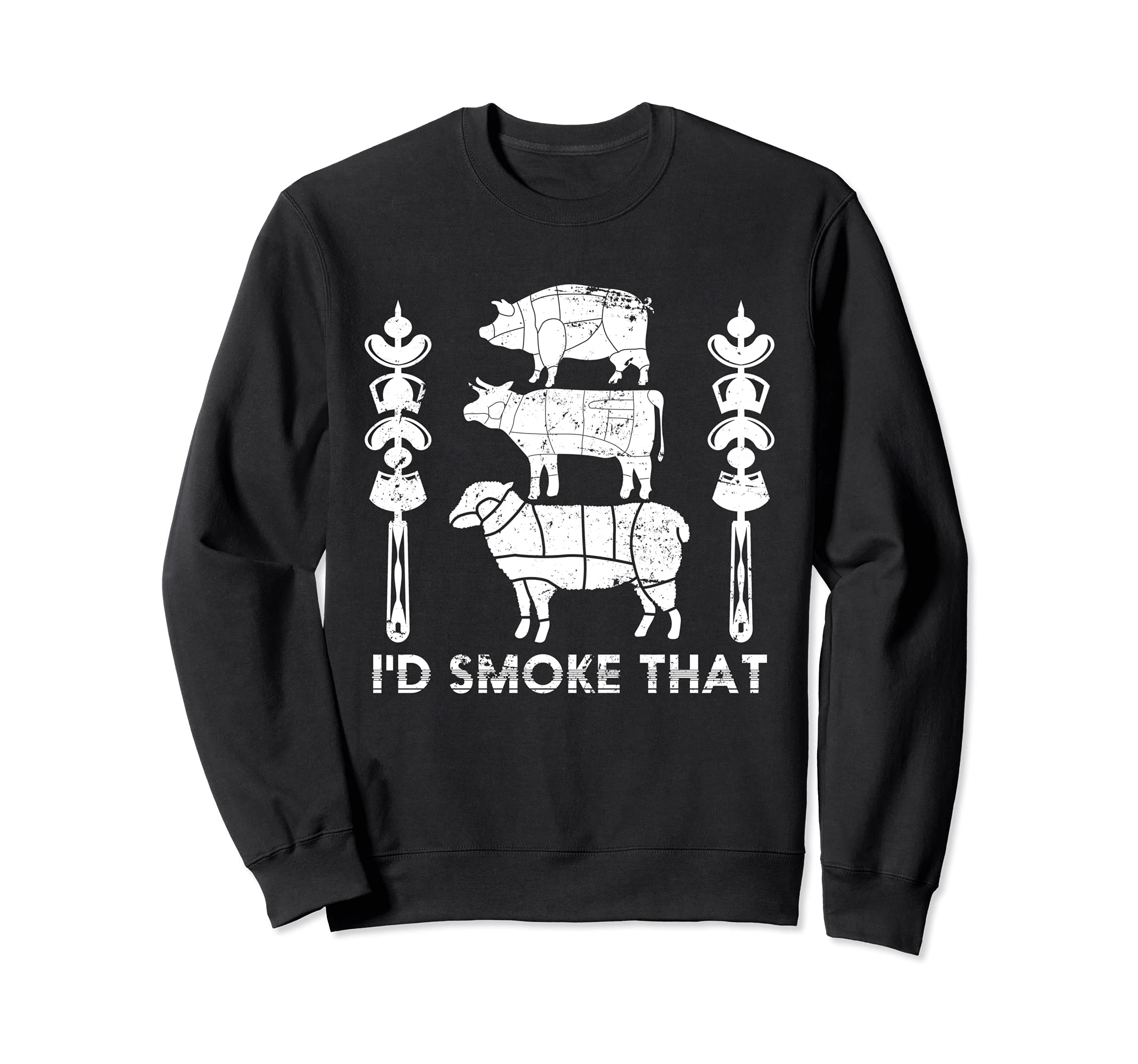 Grillmaster Smoked Meat BBQ Chef Funny Smoker Barbecue Sweatshirt