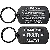 DGXMD Gifts for Dad – Engraved Metal Dad Keychain – Birthday Father's Day Christmas Key Chain Gift for Father from Daughter Son