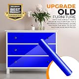 vgoltd Glossy Self-Adhesive Vinyl Wrap 60x500 cm Brilliant Blue Roll view 7
