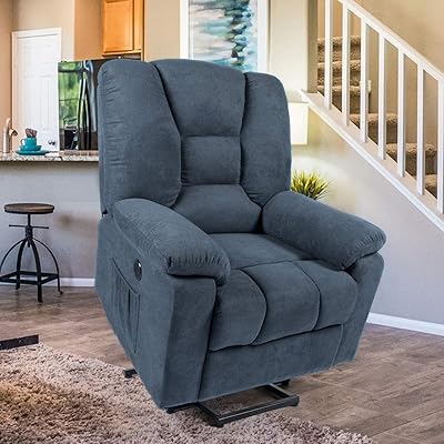 Esright Power Lift Microfiber Electric Recliner Chair with Massage