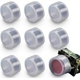 10PCS Button Protector, 22mm/0.86in Waterproof Soft Silicone Sleeve Push Button Switch Protective Cover for 22mm Diameter Push Button (22x22x17mm/0.86x0.86x0.66in)