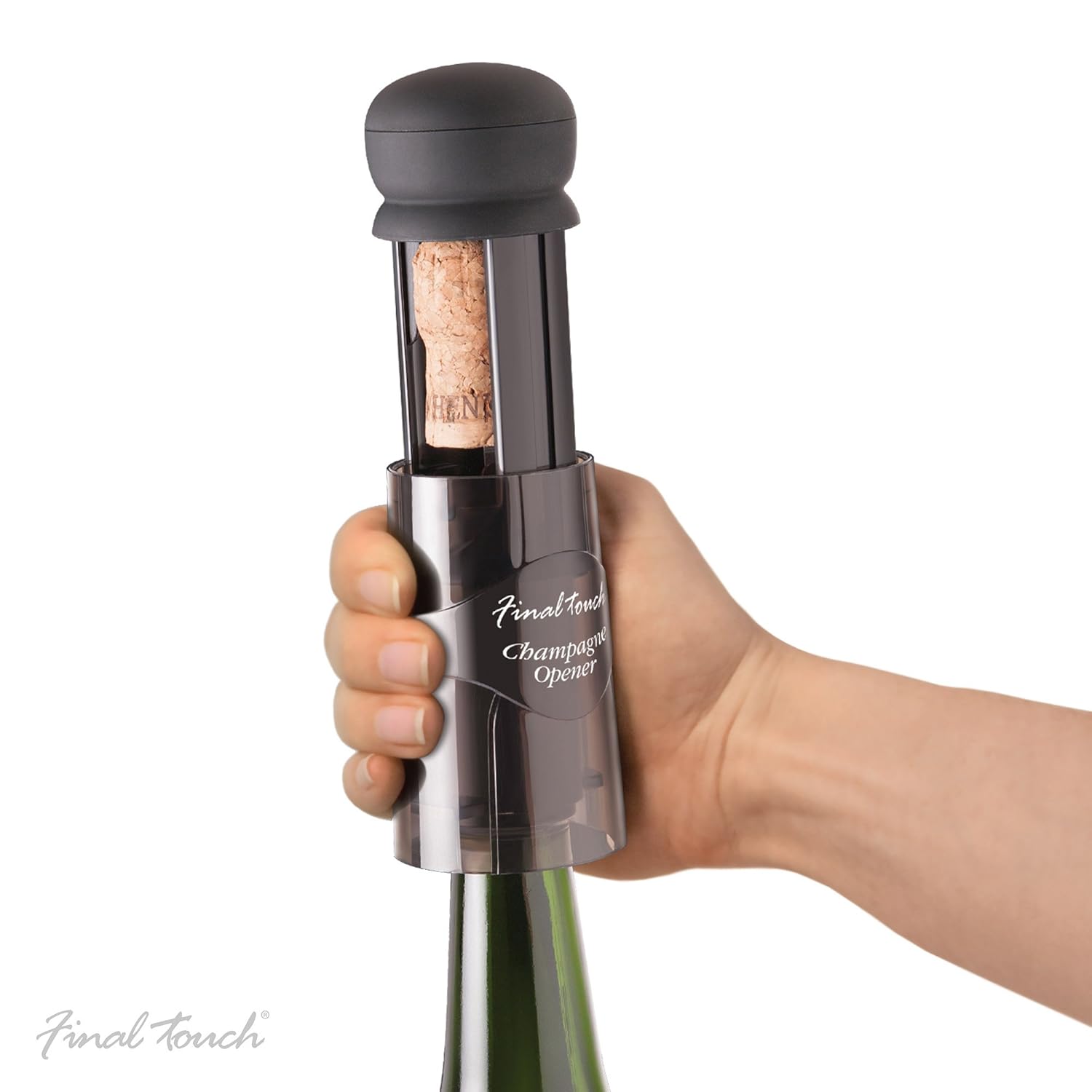 Final Touch Champagne Sparkling Wine Bottle Cork Opener Plus Free Food