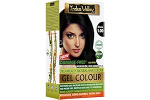 Indus Valley Natural Organic Damage Free Permanent Gel Hair Color, Ammonia Free, Vegan, Cruelty Free, Up to 100% Gray Coverag