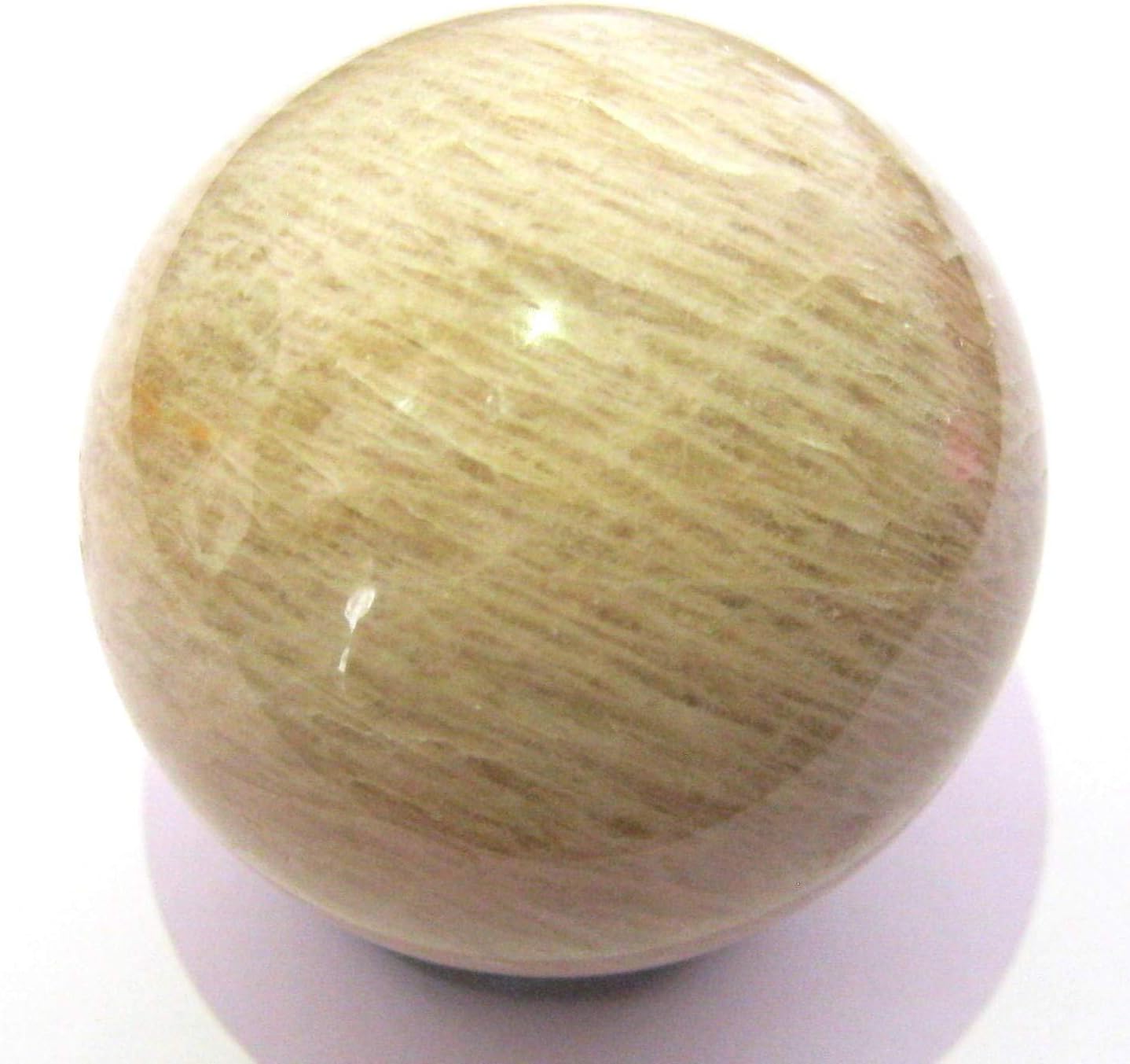 crystalmiracle Moonstone Sphere 130GRAMS Crystal Healing Reiki FENG Shui Gift Metaphysical Gemstone Peace Meditation Spiritual Wellness
