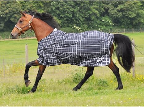 Mark Todd Mediumweight Combo Turnout Rug Navy Orange Beige Inch S