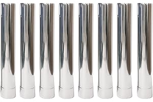 Stove Pipe Flue Extension 8 PCS Camping Stove Pipe 2.36"*14.17" TAISOCA Stainless Steel Wood Stove Pipe for Tent Stove Exhaus