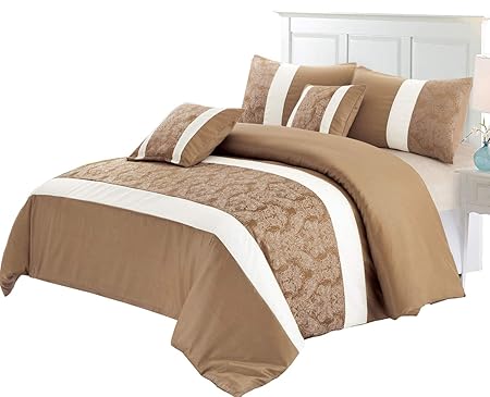 Mobel Wohnen Jacquard 3 Pcs Quilted Bedspread Comforter Set And