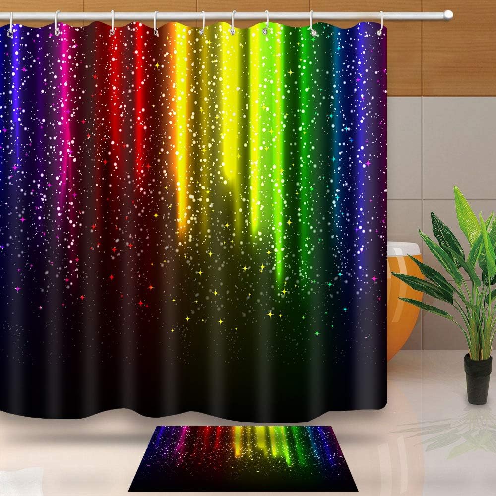 NEWTOO Rainbow Shower Curtain, Waterproof Upgrande