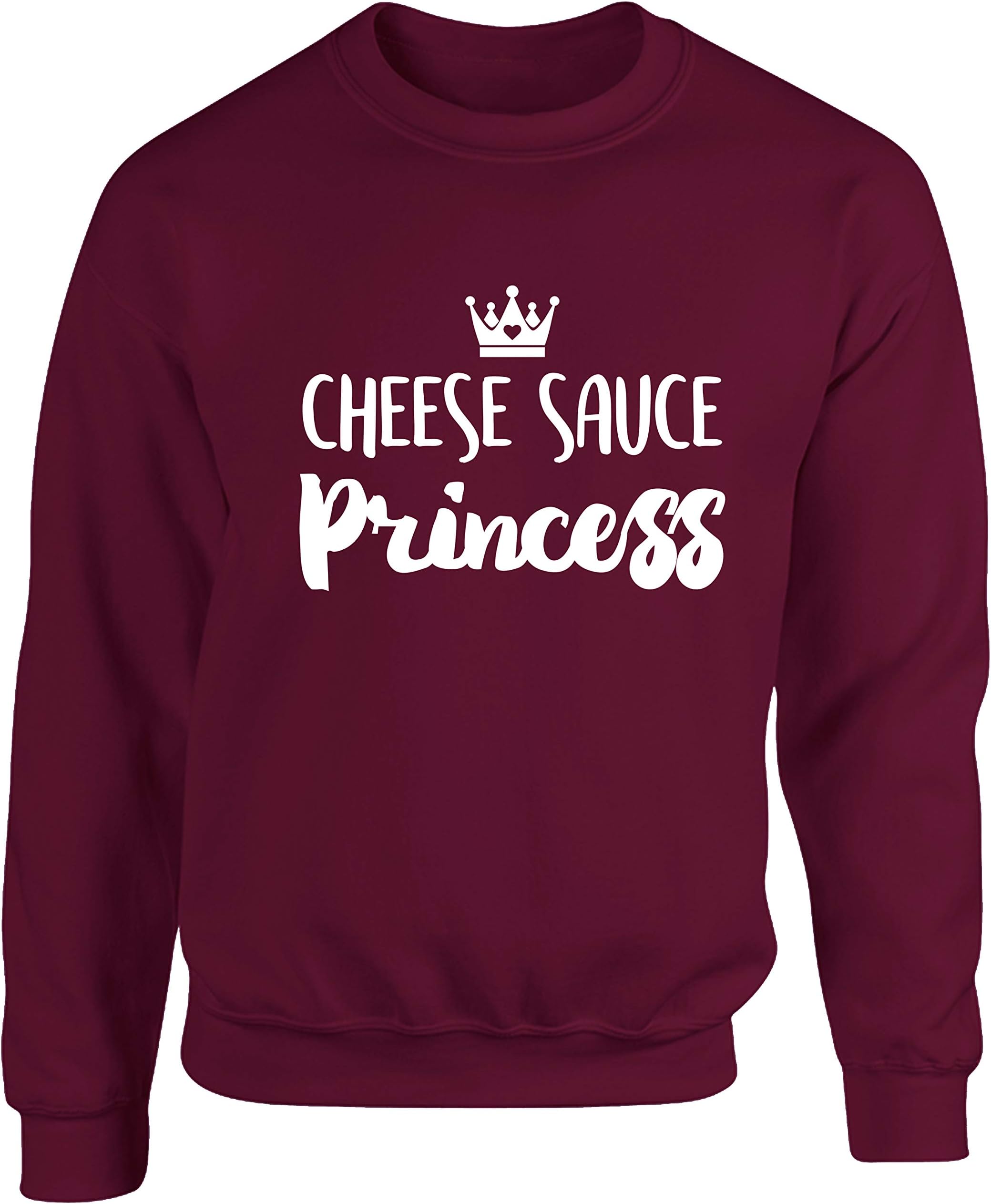 Hippowarehouse Cheese Sauce Princess Unisex Jumper Sweatshirt Pullover (Specific Size Guide in Description)