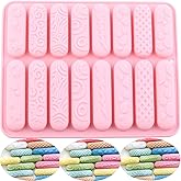EPYHREHM 16 Cavity Chocolate Bar Molds Sticks Silicone Chocolate Mold For Energy Bar