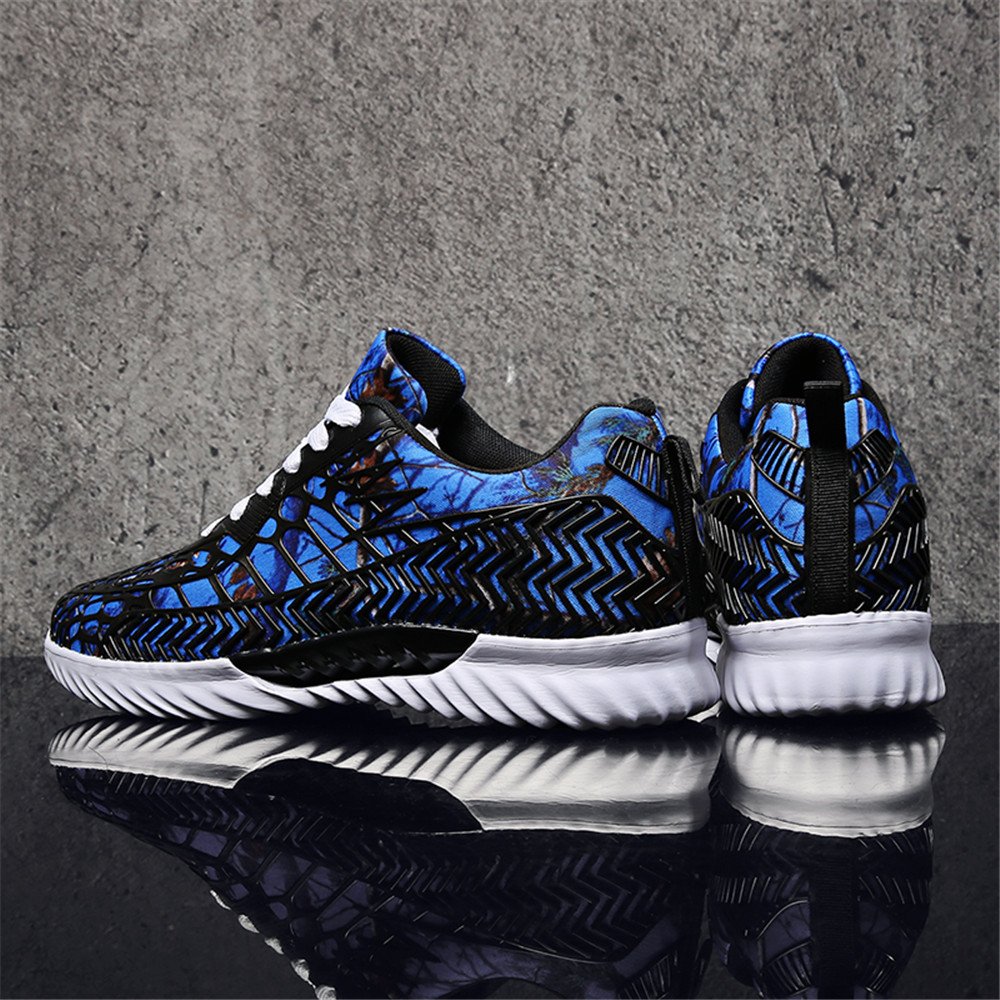 XHY Men\'s Lightweight Breathable Sports Sneakers Casual Atheletic Running Shoes Jogging Climbing Gym Couples\' Blue Size 10.5(Men)