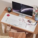 EFISH Japanese Cherry Blossom White Extended Large Mouse Pad 31.5x11.8x0.12 view 7