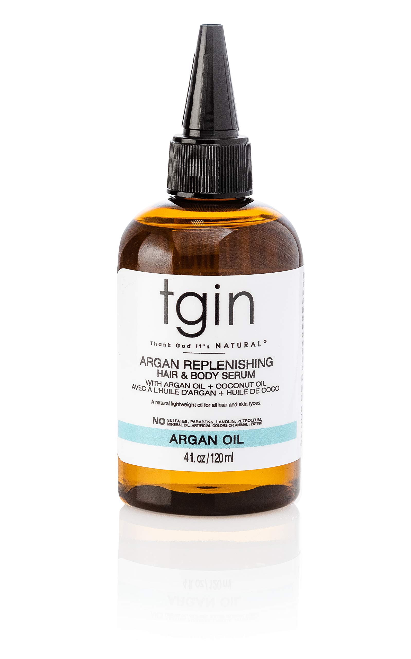 tgin Argan Replenishing and Hair Body Serum for Natural Hair, 4oz