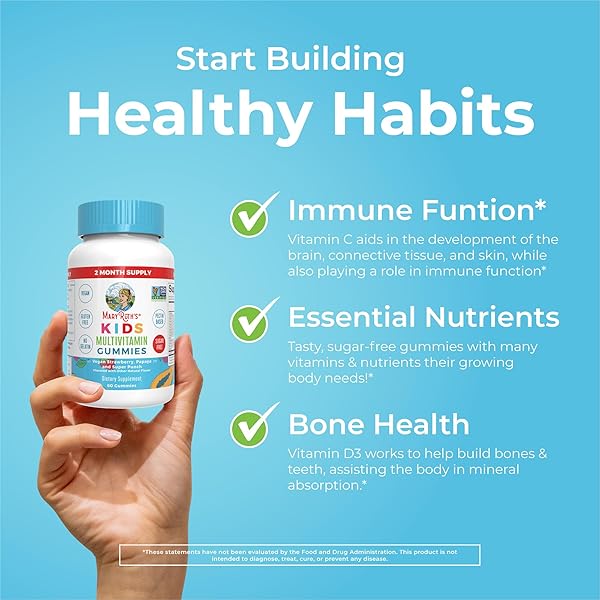 MARYRUTH ORGANICS KIDS VITAMINS | MULTI | SUGAR FREE | 2 MONTH SUPPLY | KIDS MULTIVITAMIN GUMMIES FOR AGES 2+ | MULTIVITAMIN FOR KIDS | VITAMINS FOR KIDS | VEGAN | ONLY 1 GUMMY A DAY | 60 COUNT |