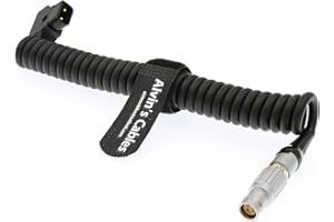 Alvin's Cables 6 Pin Female to Anton D Tap Coiled Twist Power Cable for Red Epic Scarlet Camera