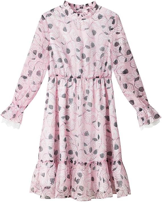 Amazon Co Jp ミルク Milk ワンピース スカート フリル 花柄 かわいい フェミニン フリル 長袖 春 全2色 Xl ピンク 服 ファッション小物