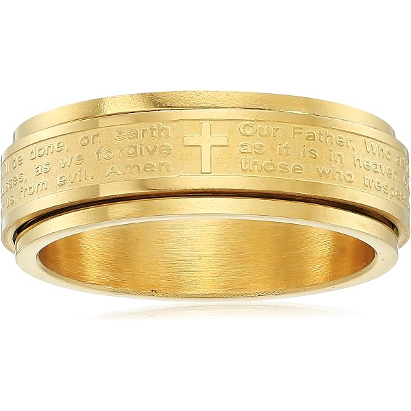 Hip Hop Iced Out Cross Ring | 14k Gold Plated Bling Ring With Micropave CZ | Size 7 Statement Jewelry