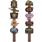 ConQuest Harry Potter Wizarding World Directional Sign Set | Officially Licensed, 12 Pieces, 10 6" x 9" Location Signs &amp; 2 48" Posts, Quality Cardstock, Party Decorations or Home Decor