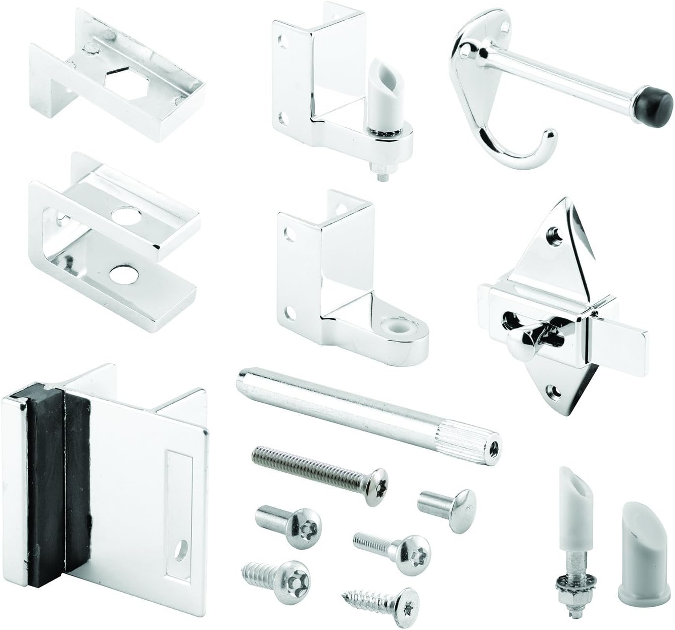 Sentry Supply 656-3111 Door Kit, 7/8 In. Door and 1-1/4 In. Pilaster, Zamak, Chrome, Outswing (1 Kit)