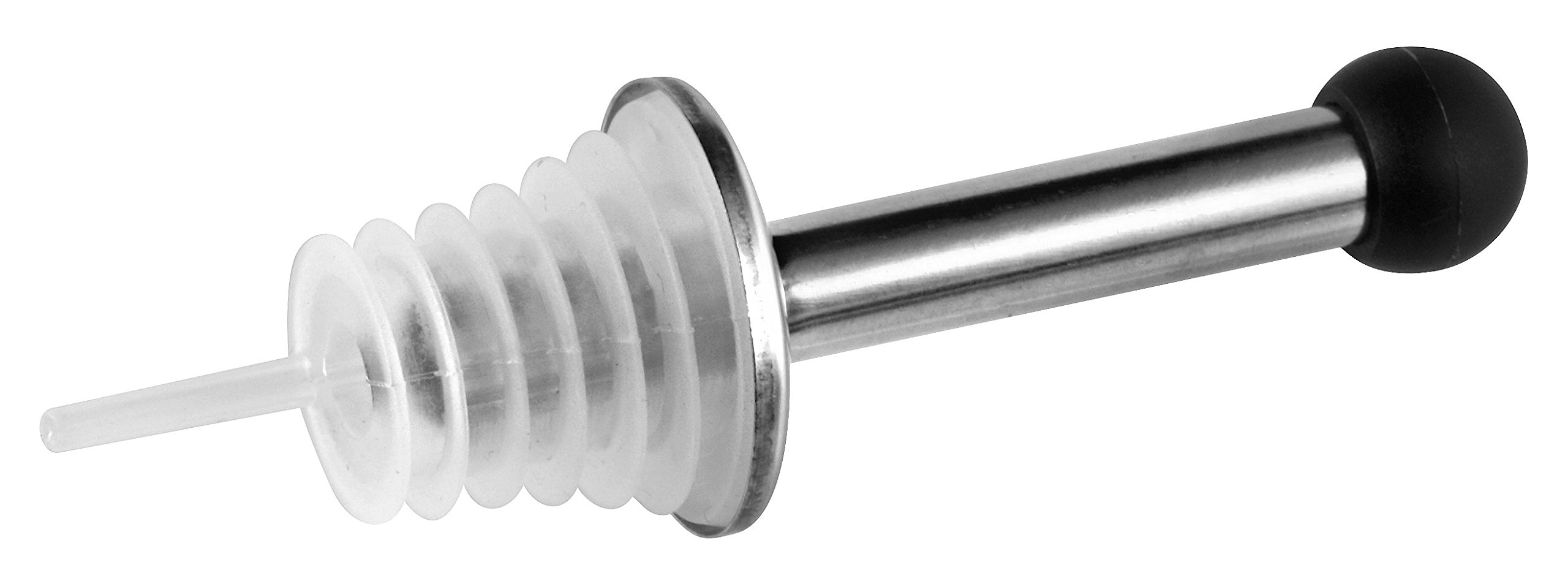 Fackelmann Flow Pourer of Stainless Steel/Silicone, Silver/White/Black, 10 x 11.7 x 3 cm