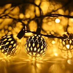 Solar String Lights for Outside, 9.8FT 20LED