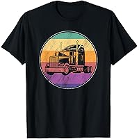 Amazon.com: Big Truck Driver - 80s Sunset Vintage Trucking
