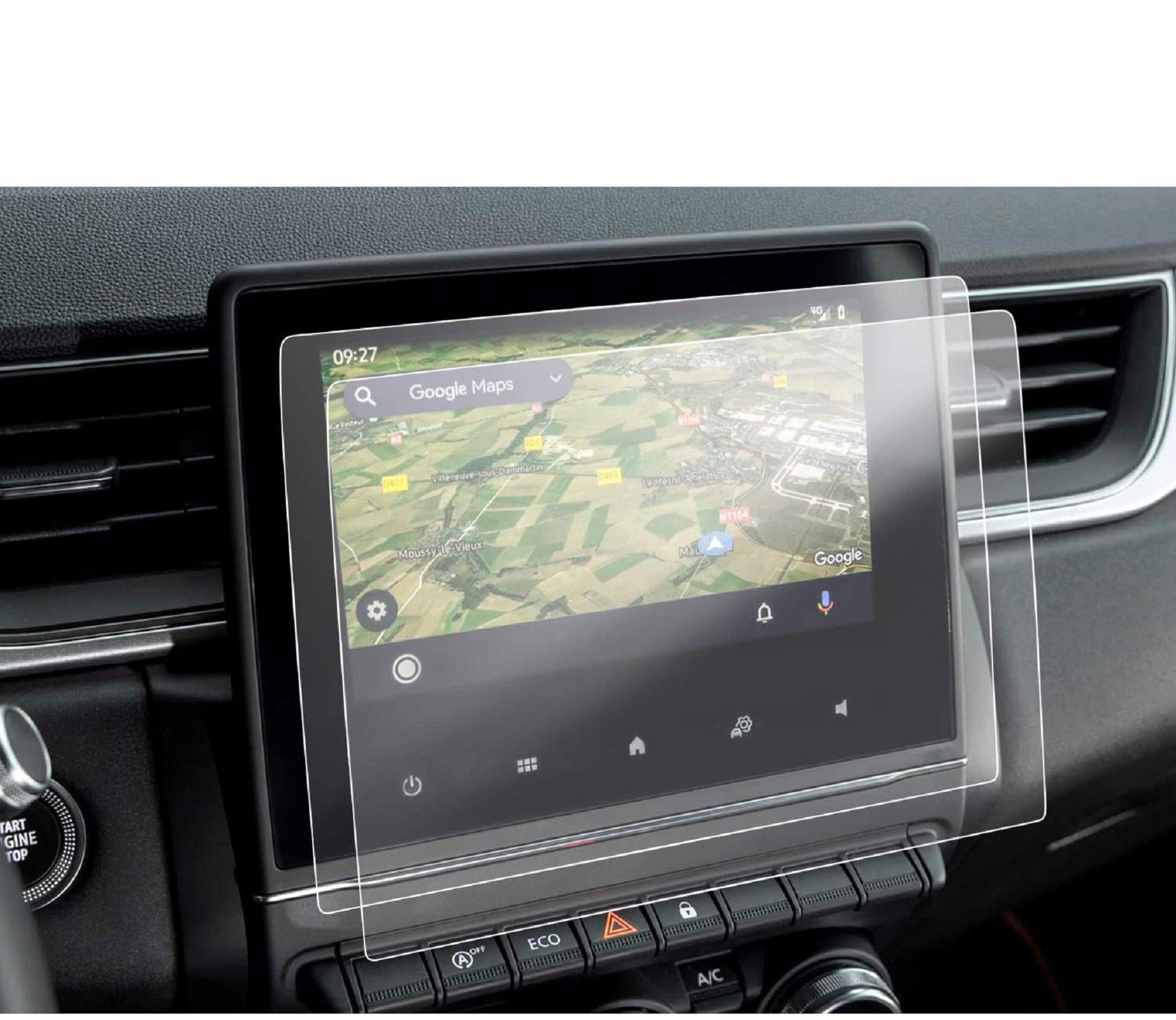 [Pack of 2] LFOTPP Compatible with Renault Clio Captur 2 Zoe 7 Inch Navigation Touchscreen Protective Film, 7 Inch GPS Navigation Nano Film 5H Anti-Scratch Anti-Fingerprint Screen Protector