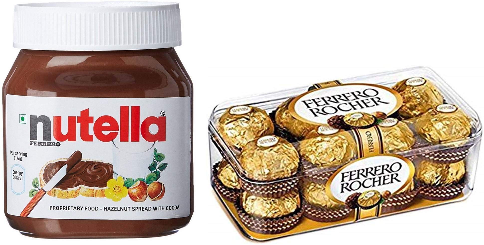 Buy Nutella Hazelnut Spread, 350g and Ferrero Rocher Chocolate, (16 Pcs