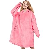 AmyHomie Wearable Blanket Hoodie for Adults & Teens,Oversized Sherpa Hooded Blanket,Warm Cozy Blanket Sweatshirt as Christmas Birthday Gifts for Women Men