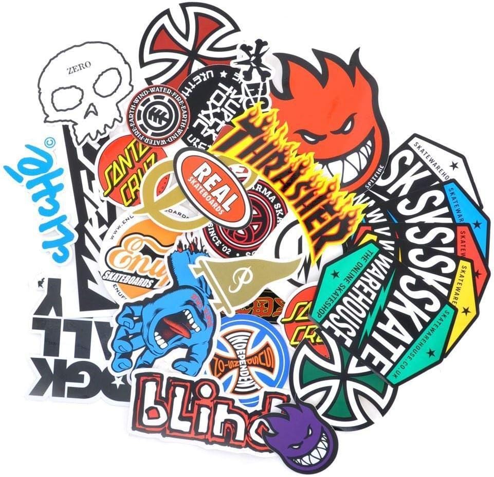 Skatewarehouse 10 x Random Skateboarder Sticker Pack with 5 x SWH