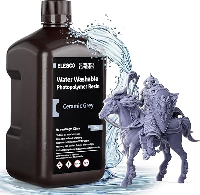 ELEGOO Water Washable Resin 405nm LCD 2kg Ceramic Grey