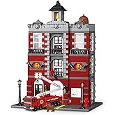 City Fire Rescue Building Set,Compatible with Lego Fire Truck Building Blocks,Birthday Gifts for Children and Adult (1823 PCS)