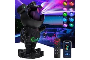 RUISHINE Star Projector Astronaut Galaxy Projector - Bluetooth Speaker, White Noise,Moon Nebula Night Light for Bedroom, 360° Adjustable,Timer and Remote, Star Galaxy Projectors for Kids Adult,Gift Choice