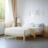 Hanidre 12 Inch High Bamboo Wood Heavy Duty Full Size Bed Frame No Box Spring Needed, Platform Bed Frame Full Size with Metal Slats Support, Easy to Install, Noise Free, Sturdy
