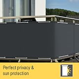 Sol Royal PES Balcony Screen 90x500cm Anthracite Waterproof Privacy Netting view 8