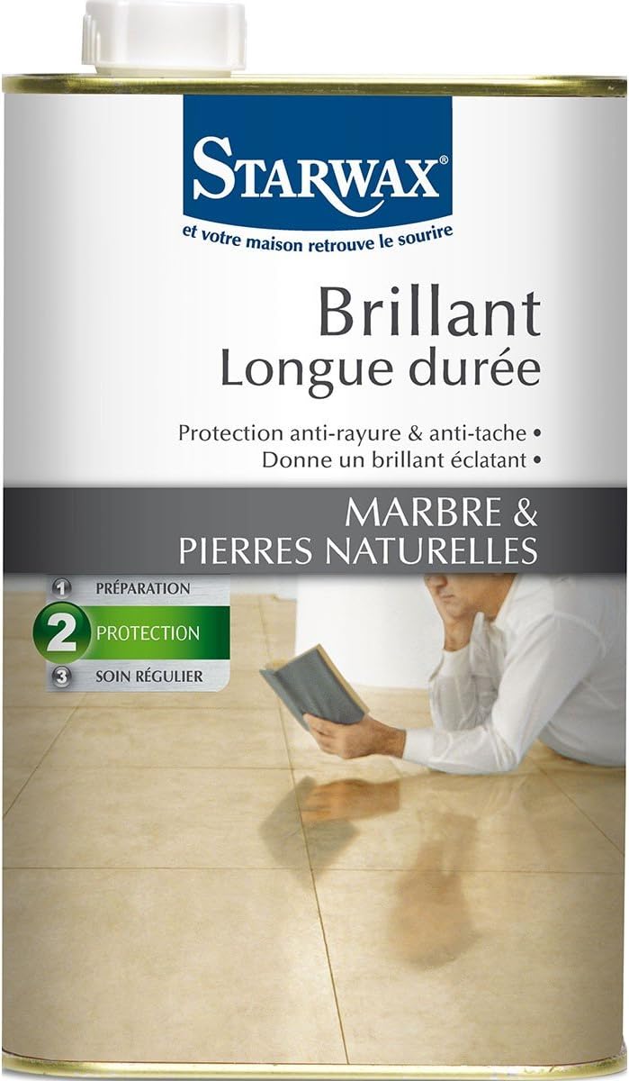 STARWAX Protective Shine Restorer for Marble and Natural Stone, Protects and Shines, Anti-Stain, Long-Lasting Effect
