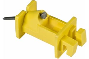 Zareba IWNY-Z Slant Nail Insulator, 25 per Bag Yelllow