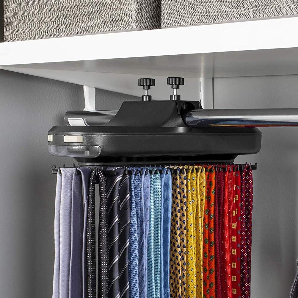 Ggdoo Electric Tie Rack Motorized Tie Rack Electric Tie Holder with LED